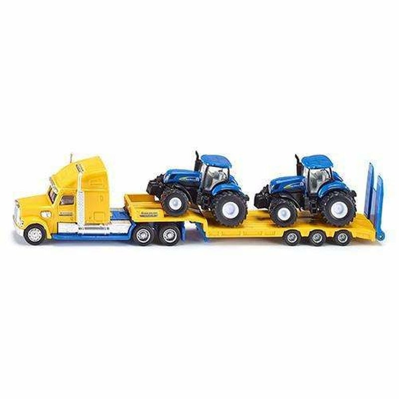 Siku 1805  Lorry with New Holland Tractors  1:87  Metal/Plastic  Yellow/Blue  Multifunctional - Image 1